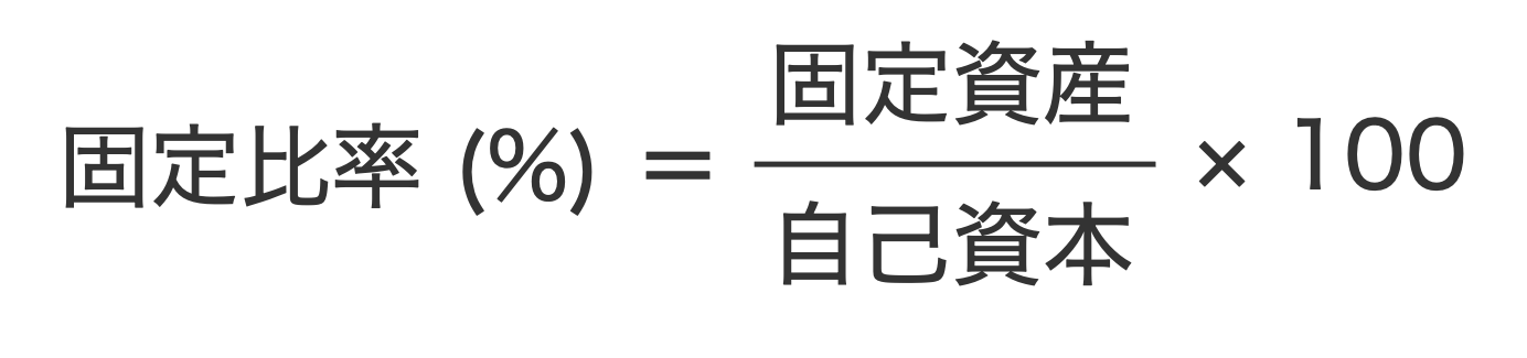 固定比率の計算式