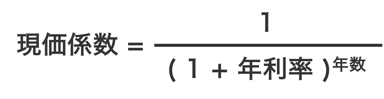 現価係数の計算式
