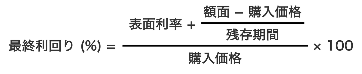 最終利回りの計算式