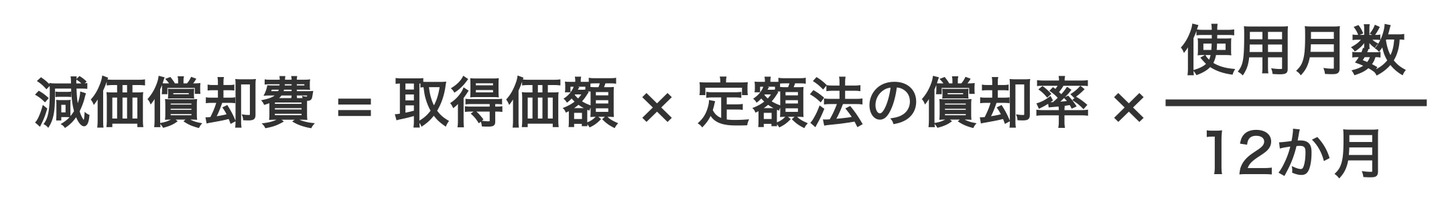 定額法による減価償却費の計算式