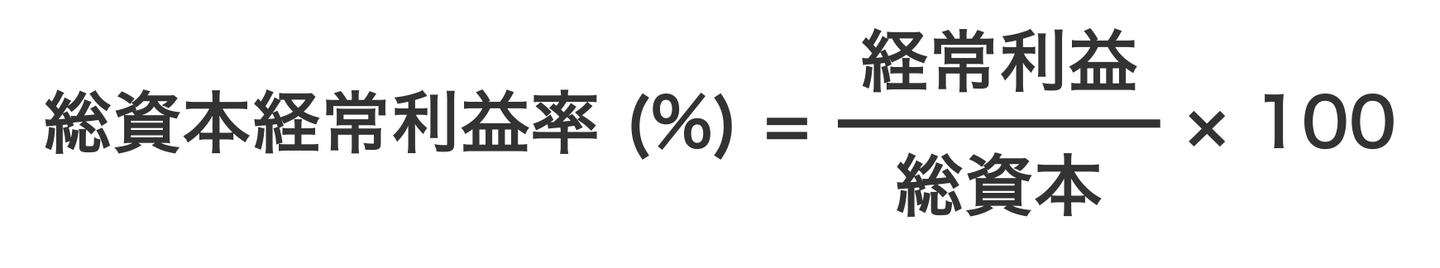 総資本経常利益率の計算式