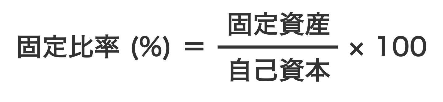 固定比率の計算式